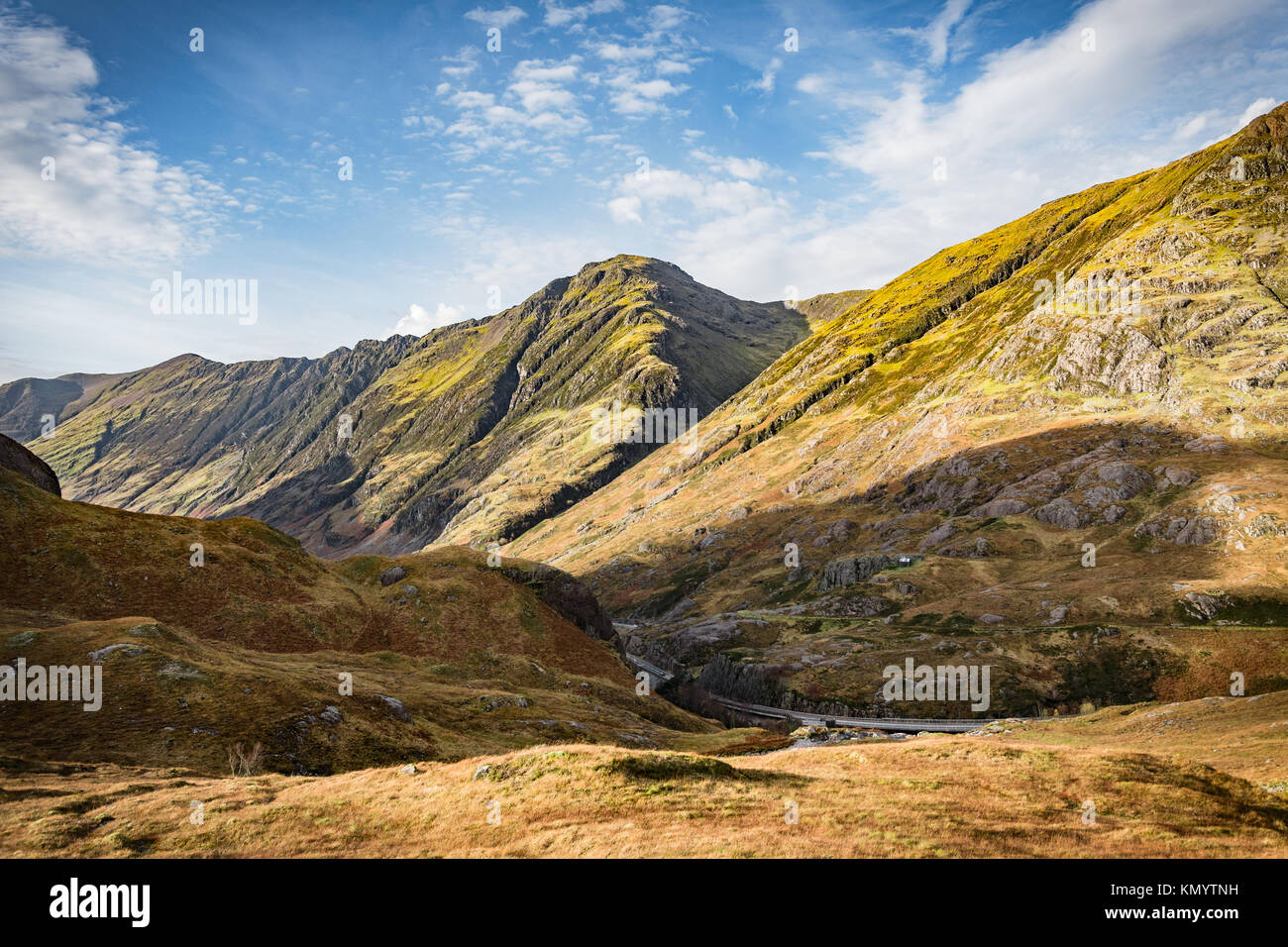 Autumn mountain panorama Glencoe Scotland Stock Photo Alamy