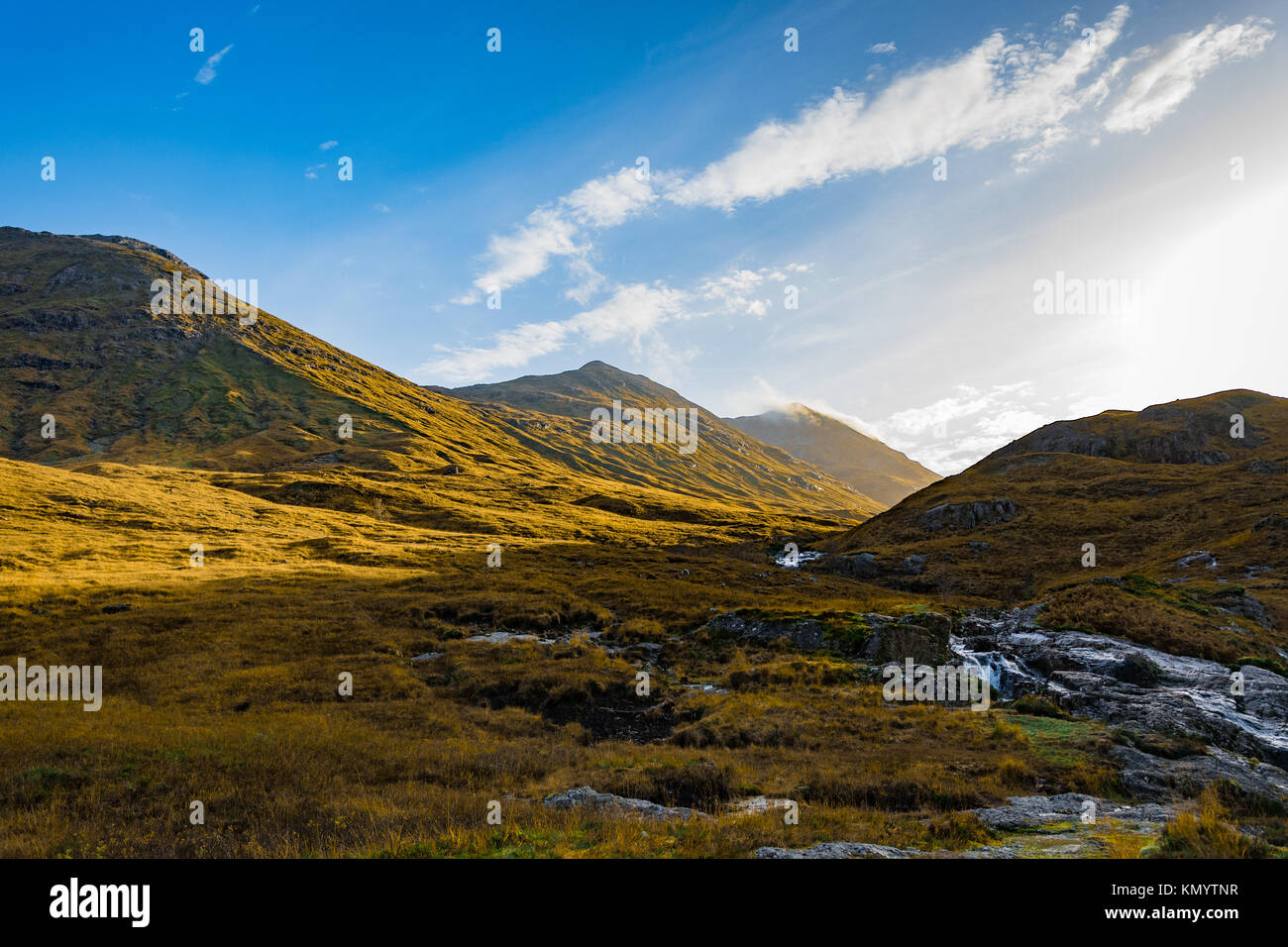 Autumn mountain panorama Glencoe Scotland Stock Photo Alamy