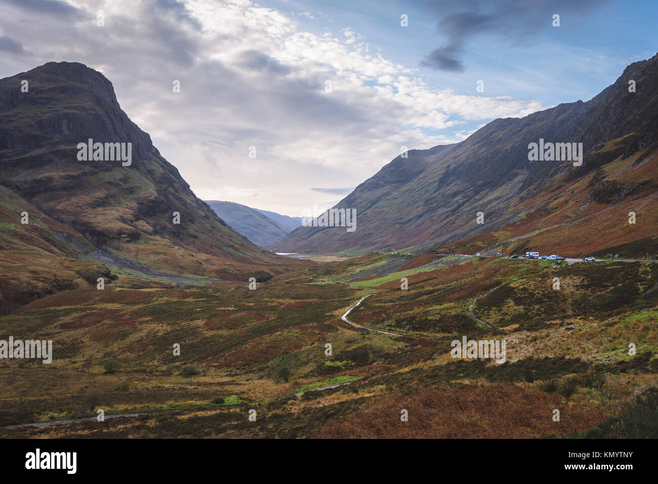 Autumn mountain panorama Glencoe Scotland Stock Photo Alamy