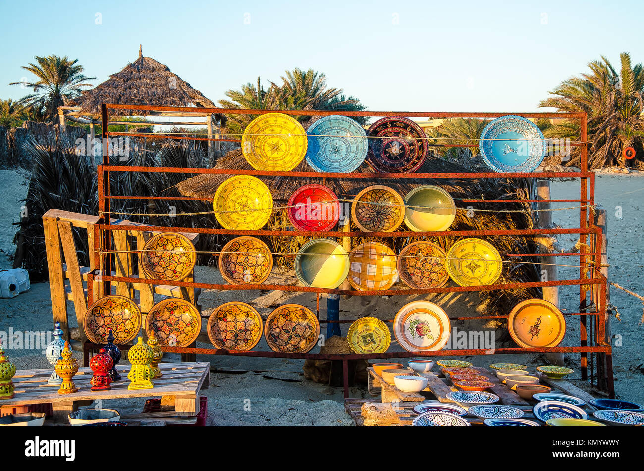 traditional tunis ceramics, Djerba, 07 Nov 2014 Stock Photo