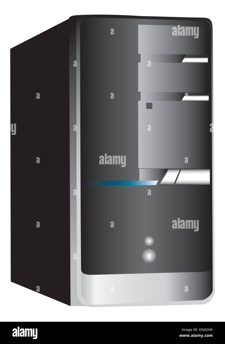 PC computer tower on white Stock Photo Alamy