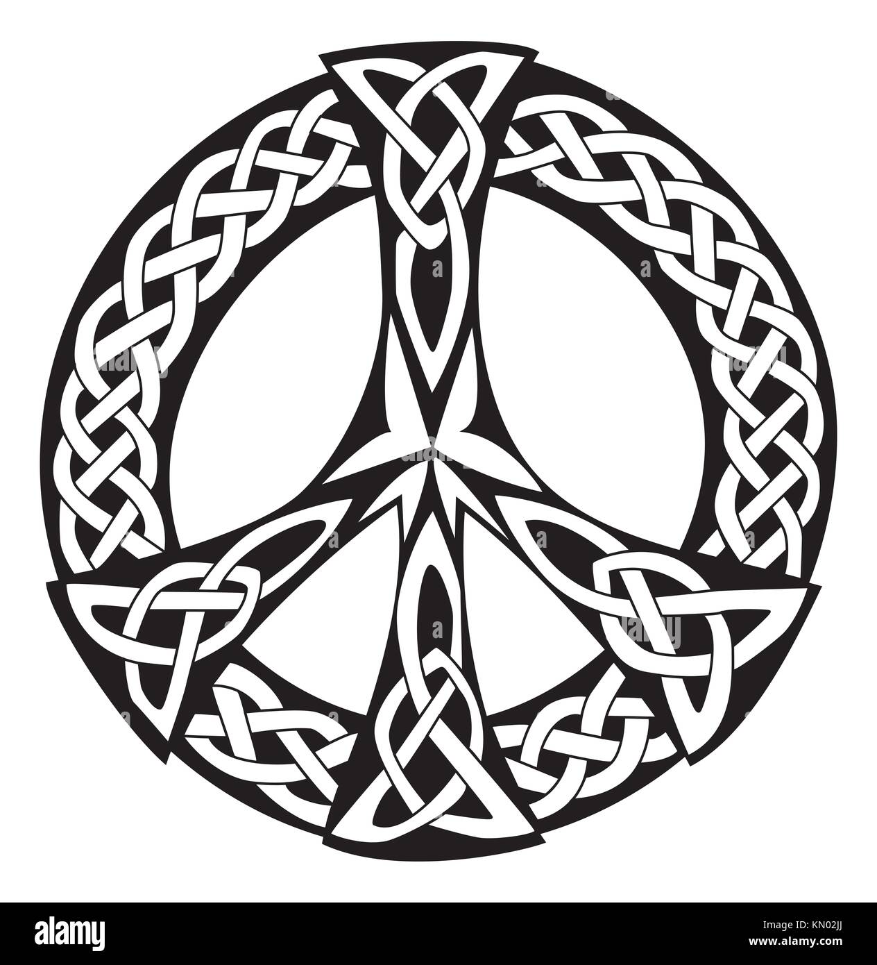Celtic Design - Peace symbol Stock Photo