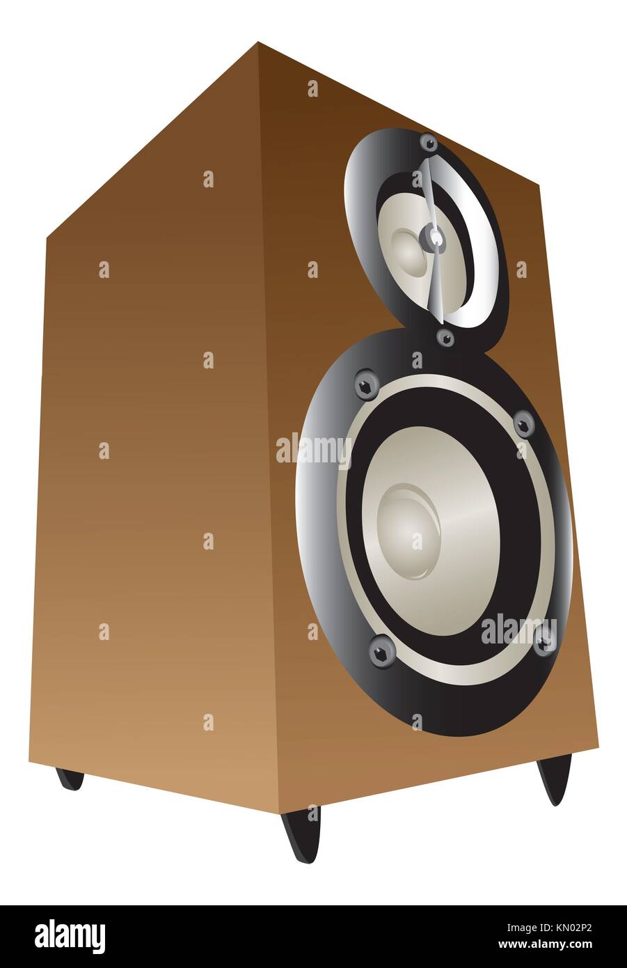 Wooden box speakers Stock Photo Alamy