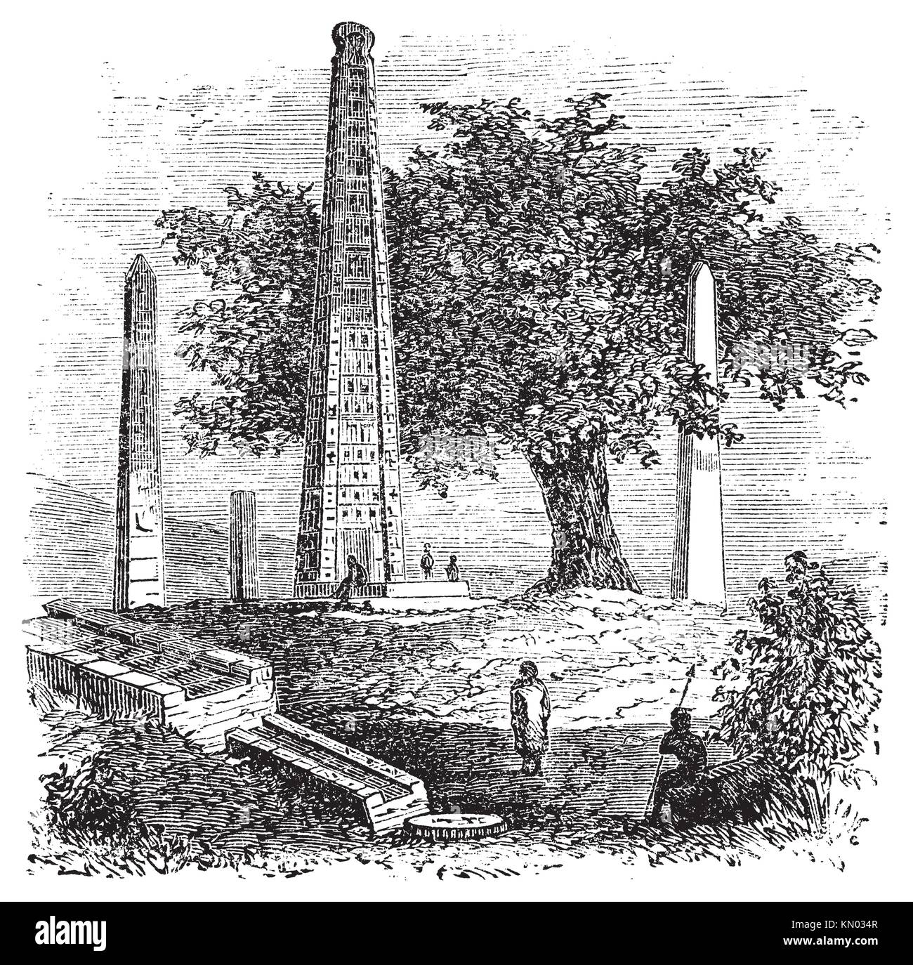 Obelisk axum illustration hi-res stock photography and images - Alamy