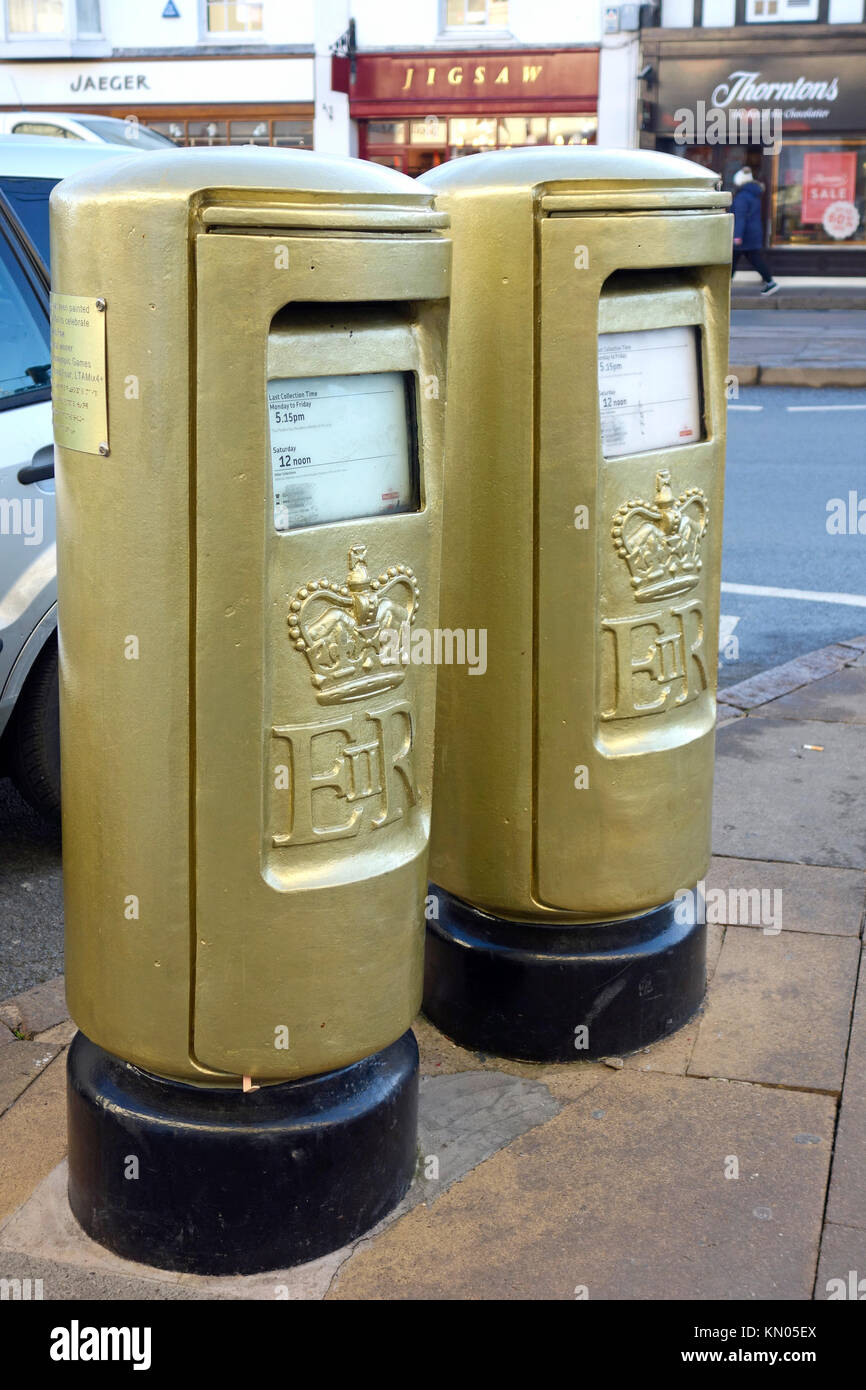 Royal Mail Gold Letterbox to Celebrate a Gold Medal Win at the 2012
