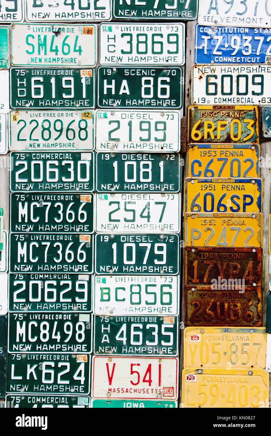 registration numbers, USA Stock Photo Alamy