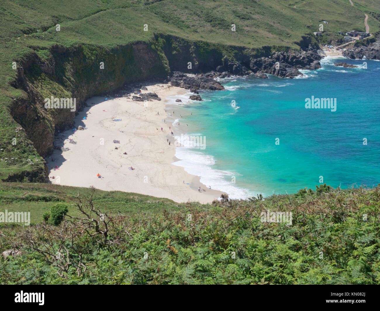 Portheras Cove, North Cornwall Coast, Cornwall, England, UK in Summer