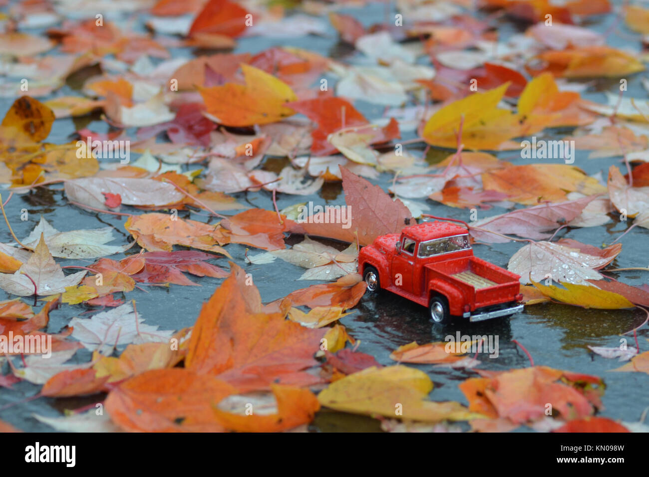 Little Red Truck Stock Photo - Alamy