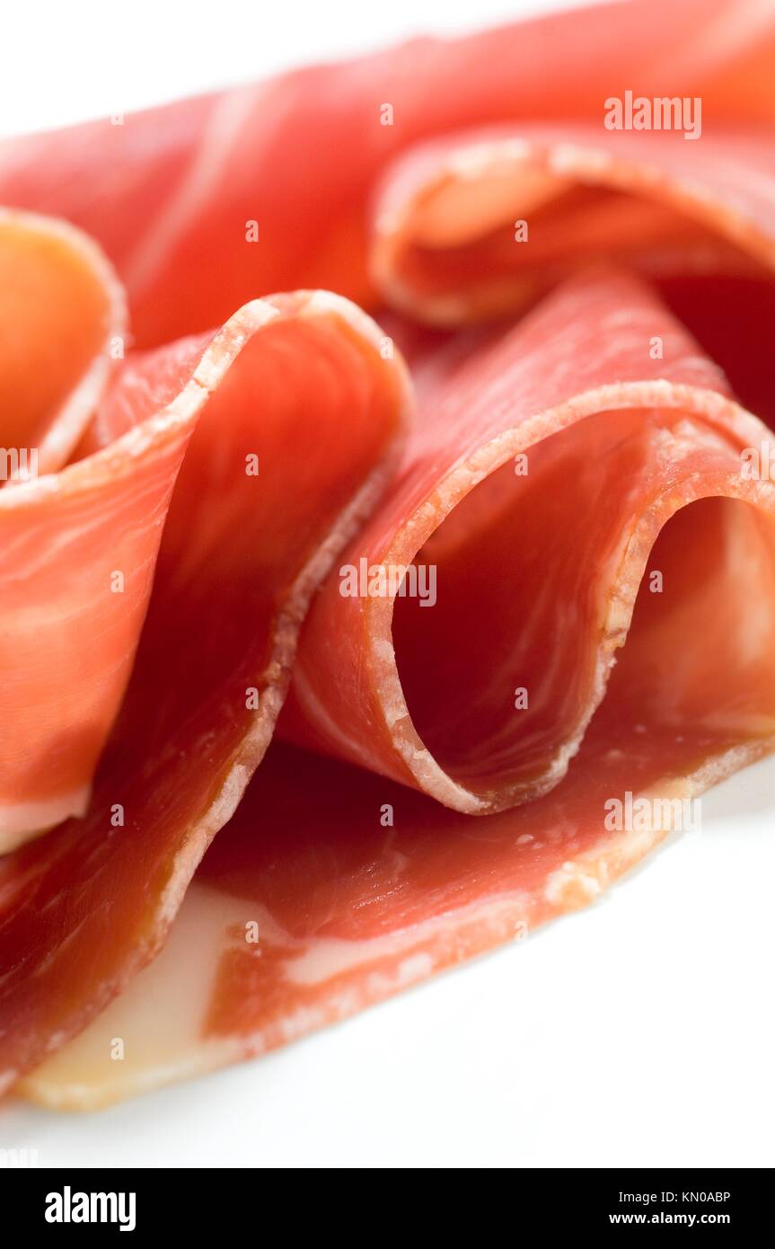 detail of cured ham Prosciutto Stock Photo Alamy