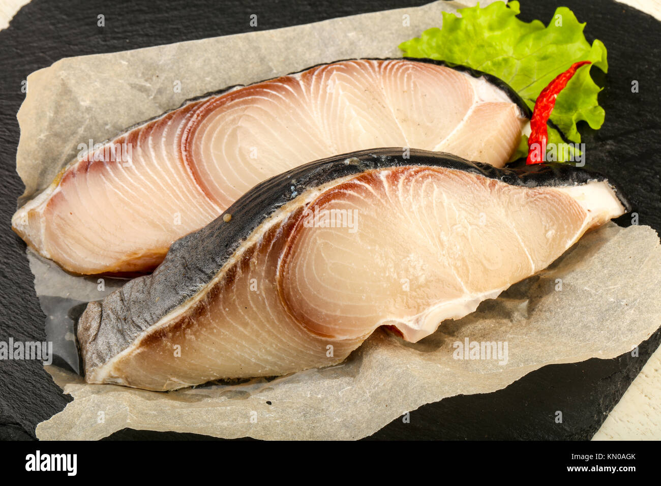 Raw juicy shark steak ready for grill Stock Photo Alamy
