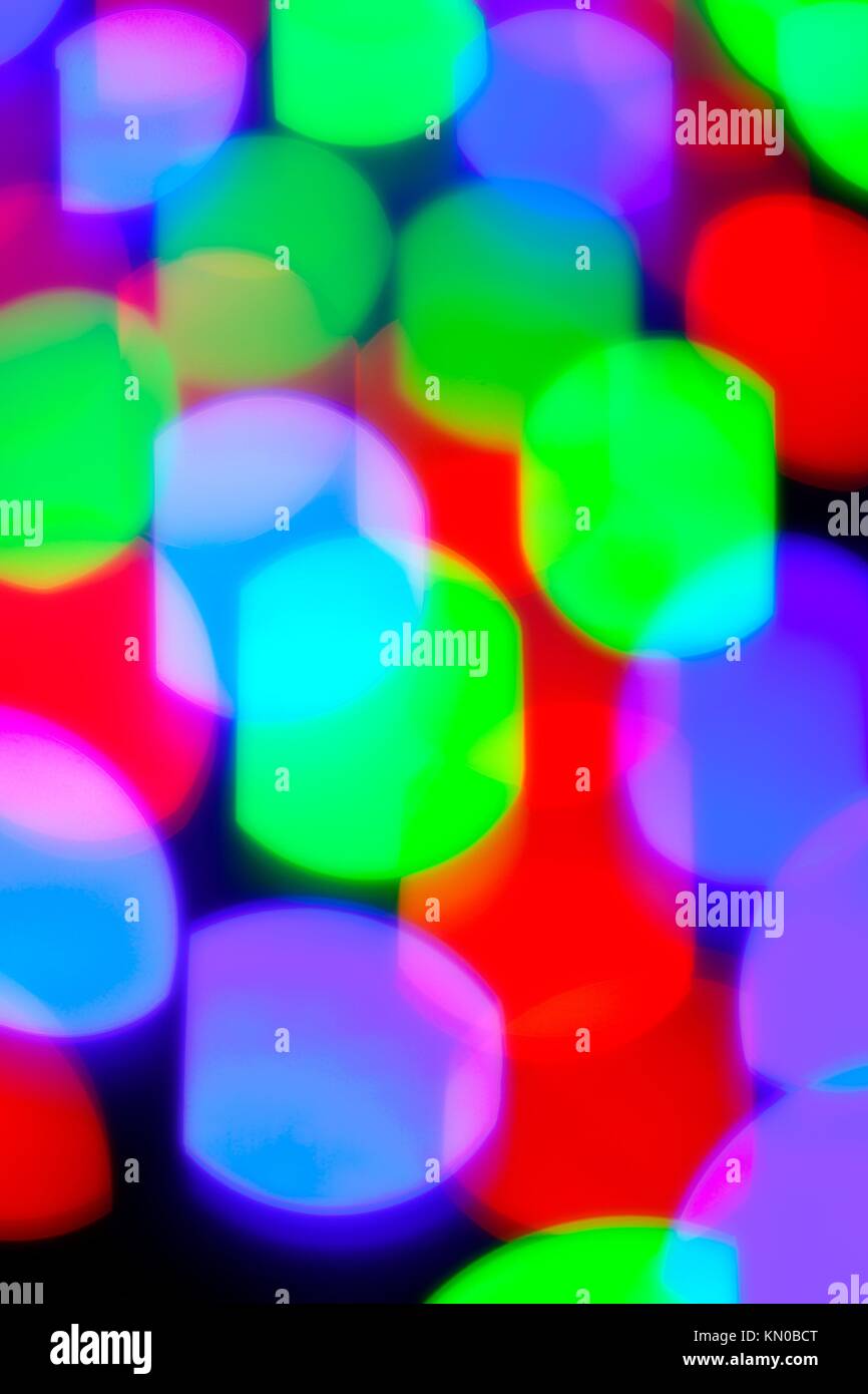 glowing bokeh colorful lights in black background Stock Photo - Alamy