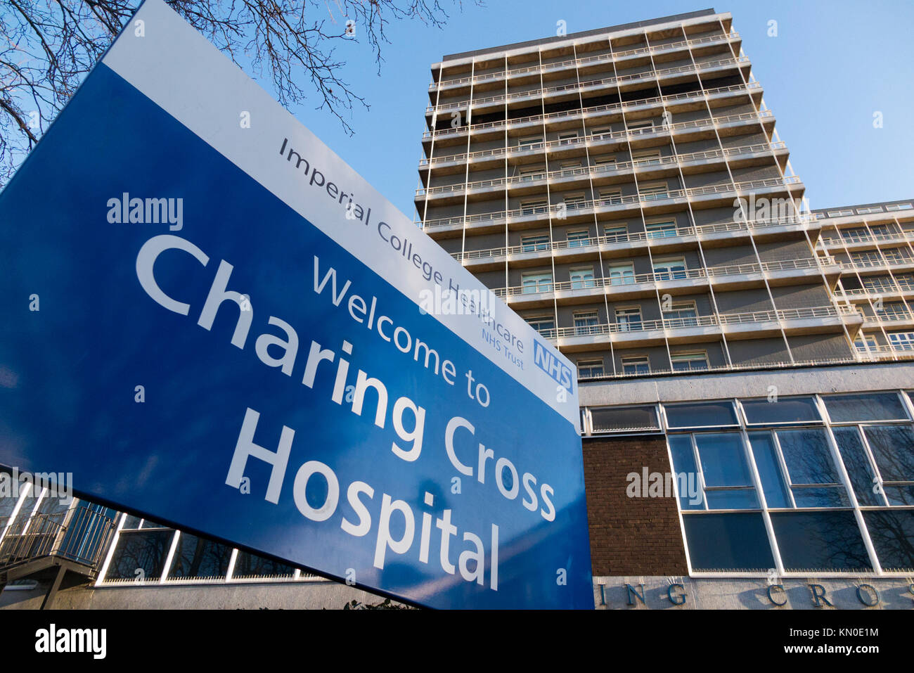 Front facade exterior of Charing Cross Hospital London UK. (92) Stock Photo