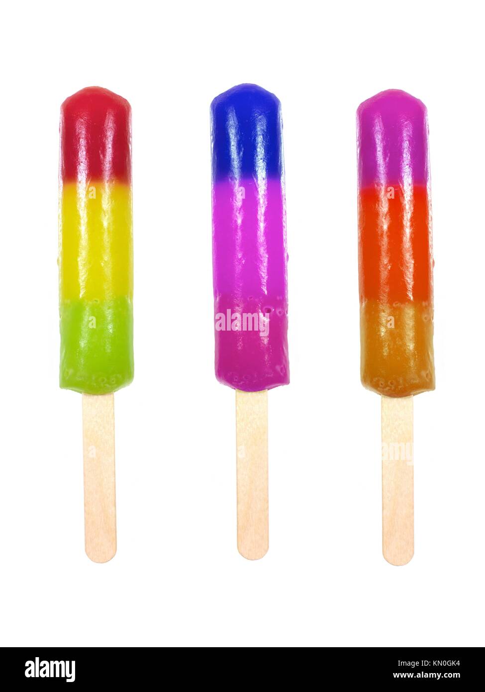 An icey pole isolated on a white background Stock Photo - Alamy