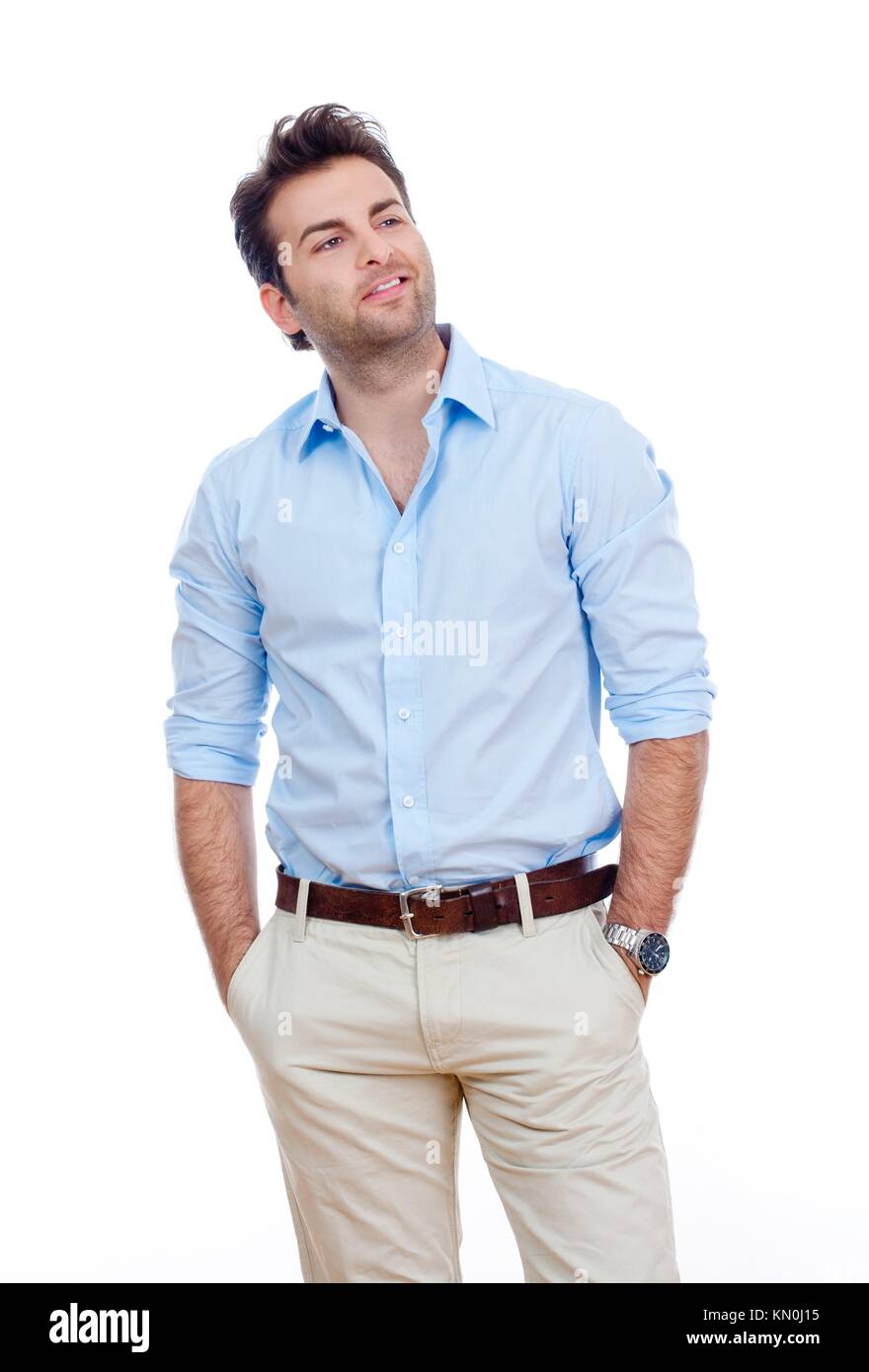 Light blue shirt isolated on white 