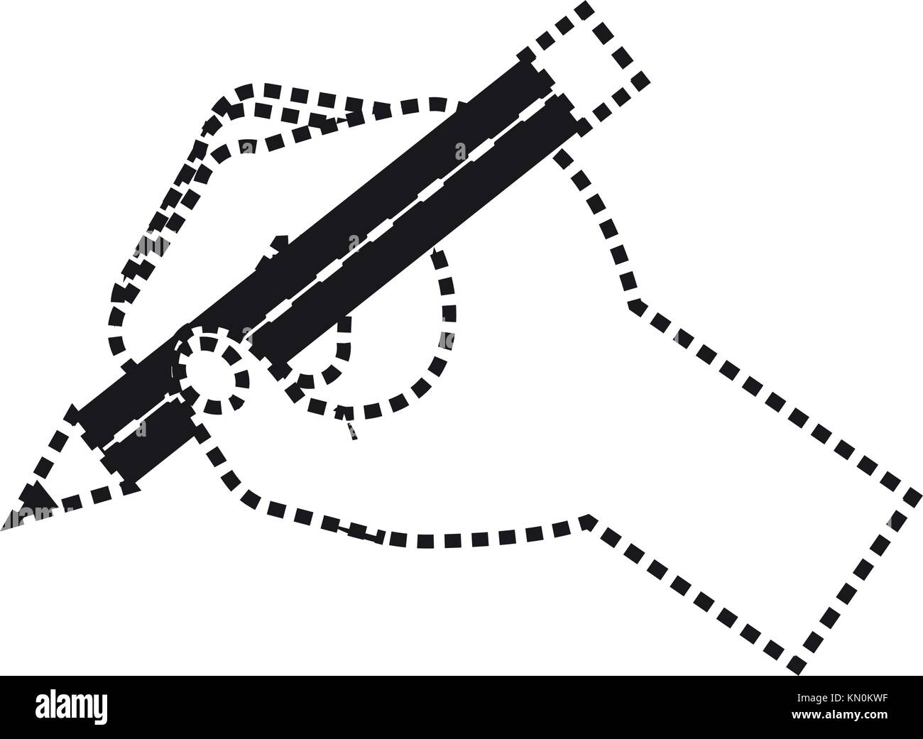 hand holding a pencil icon Stock Vector Image & Art - Alamy