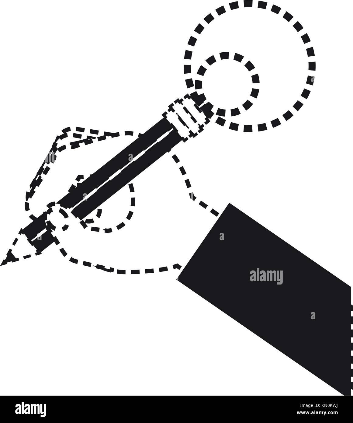 hand holding a pencil icon Stock Vector Image & Art - Alamy