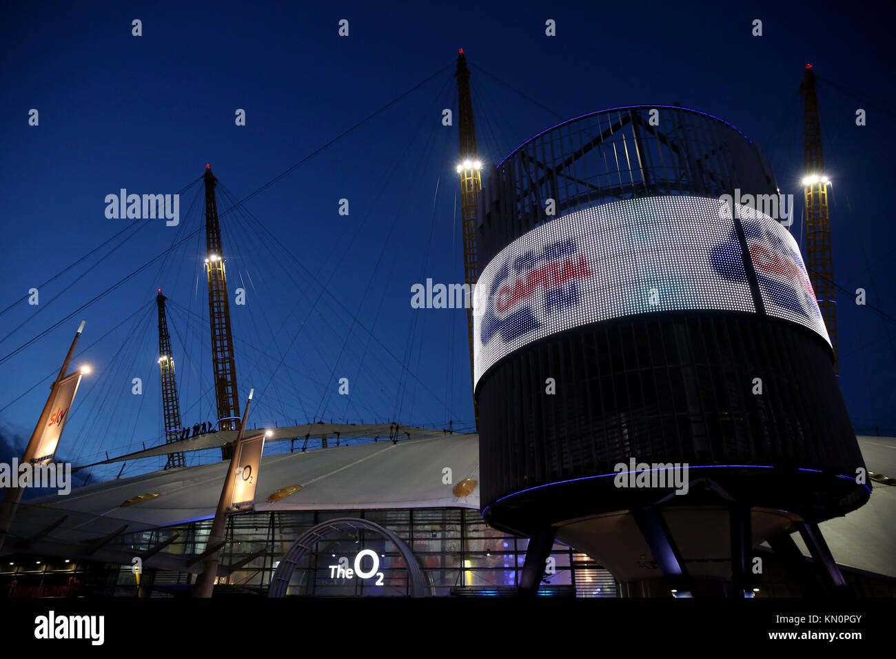 Branding at the arena during day one of Capital's Jingle Bell Ball with ...