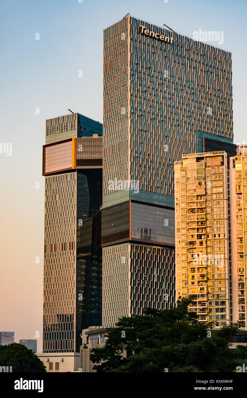 Tencent corporate headquarter building in Shenzhen, China