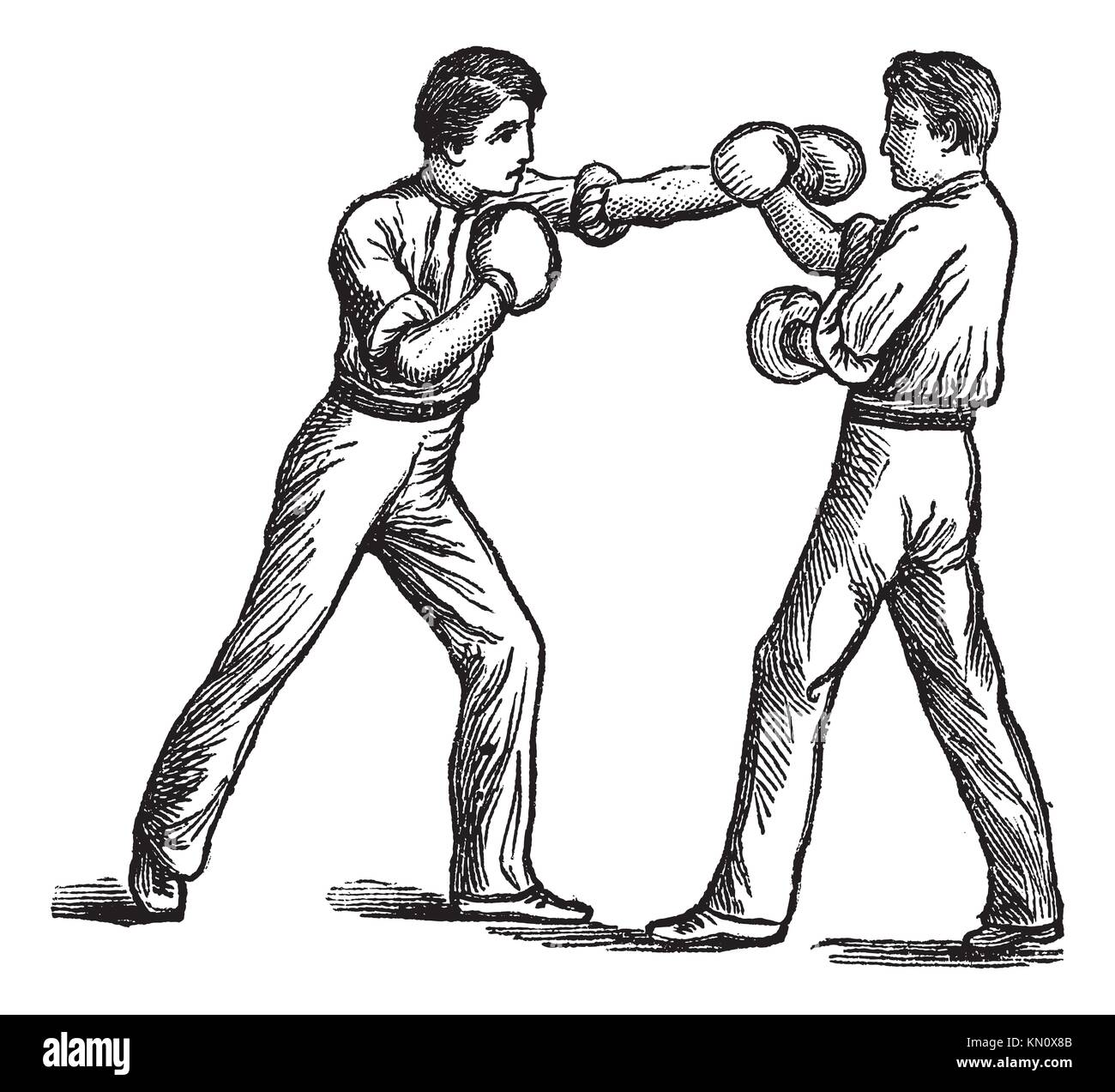 Vintage boxing engraving hi-res stock photography and images - Alamy