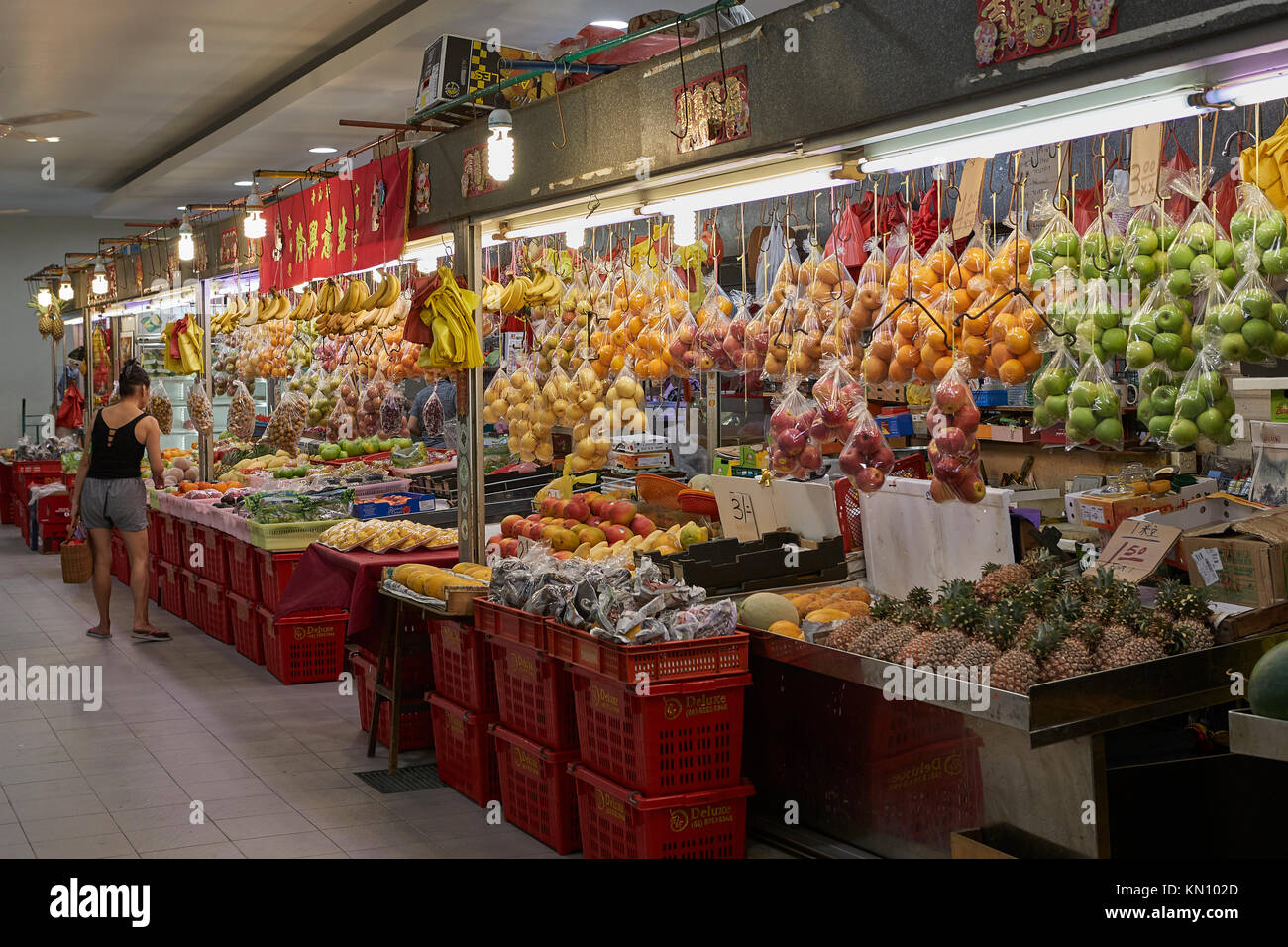 Fresh Fruit Market Stall In The Tiong Bahru Market And Food Centre