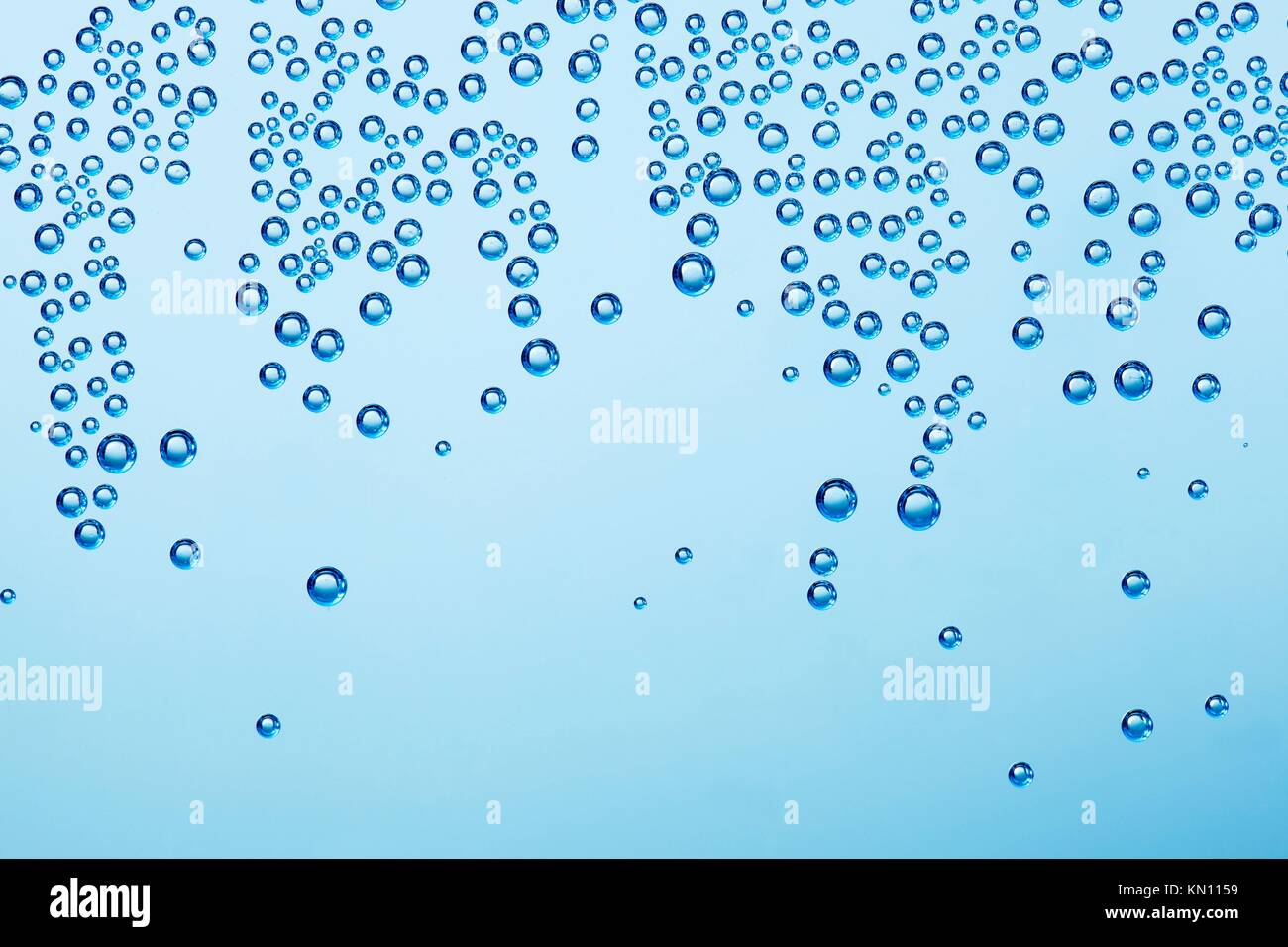 Abstract picture of a blue water bubbles in the top Stock Photo - Alamy