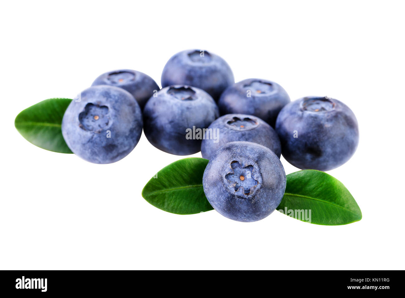 Blueberries pile of fresh blueberry isolated with clipping path Stock Photo