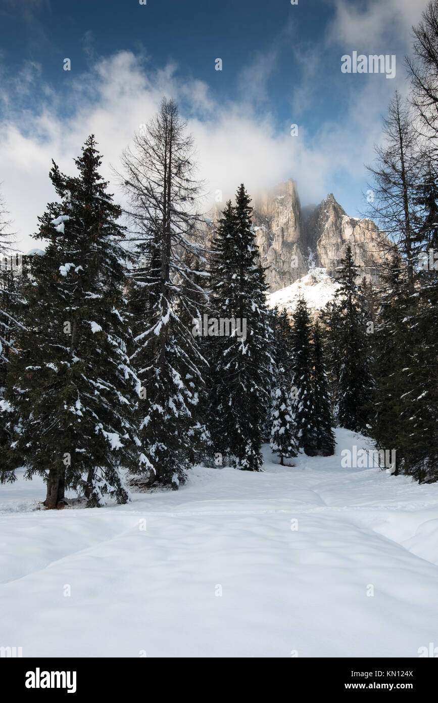 The Dolomites passo falzarego Stock Photo