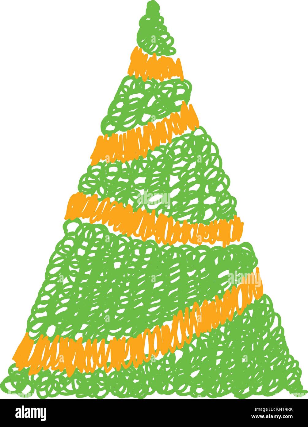 Christmas Tree on white background Stock Vector Image & Art - Alamy