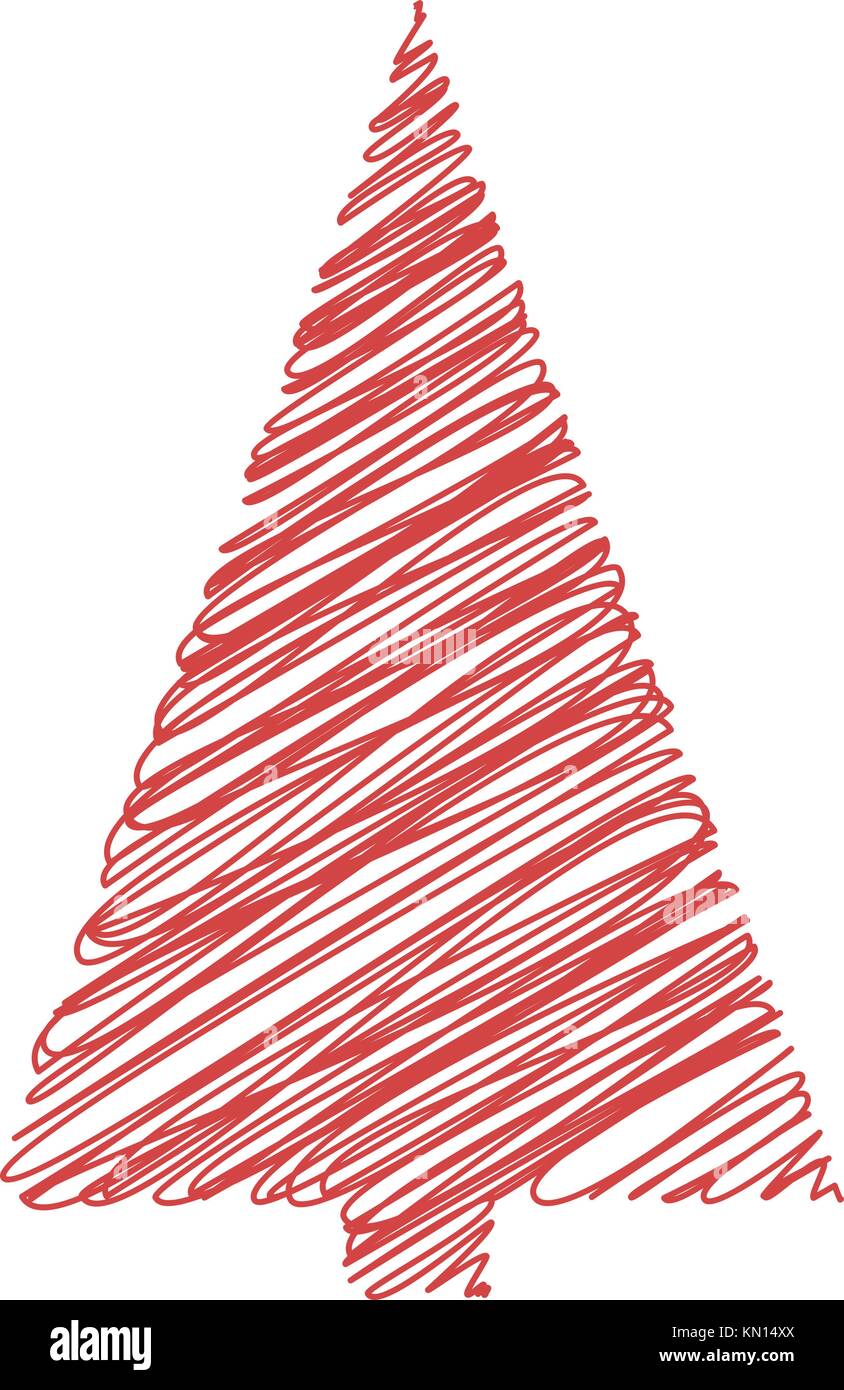 Christmas Tree on white background Stock Vector Image & Art - Alamy