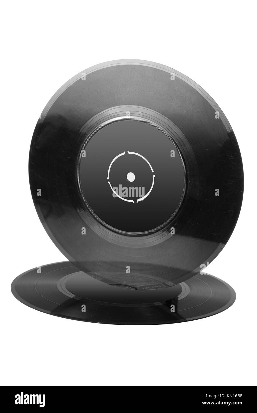 Vinyl Records on White Background Stock Photo Alamy