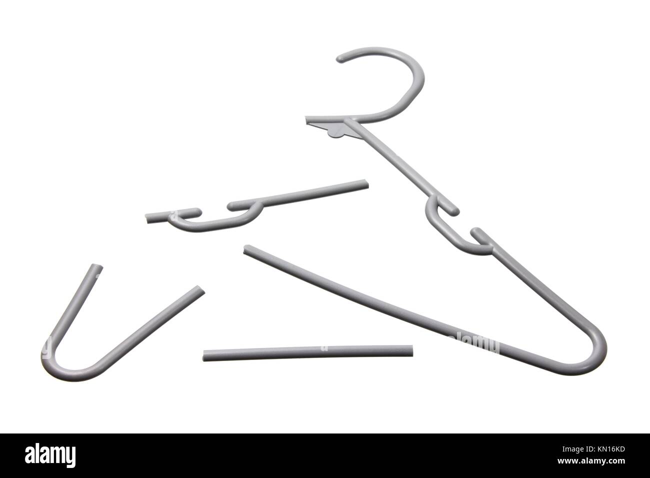 Broken Clothes Hanger on White Background Stock Photo Alamy