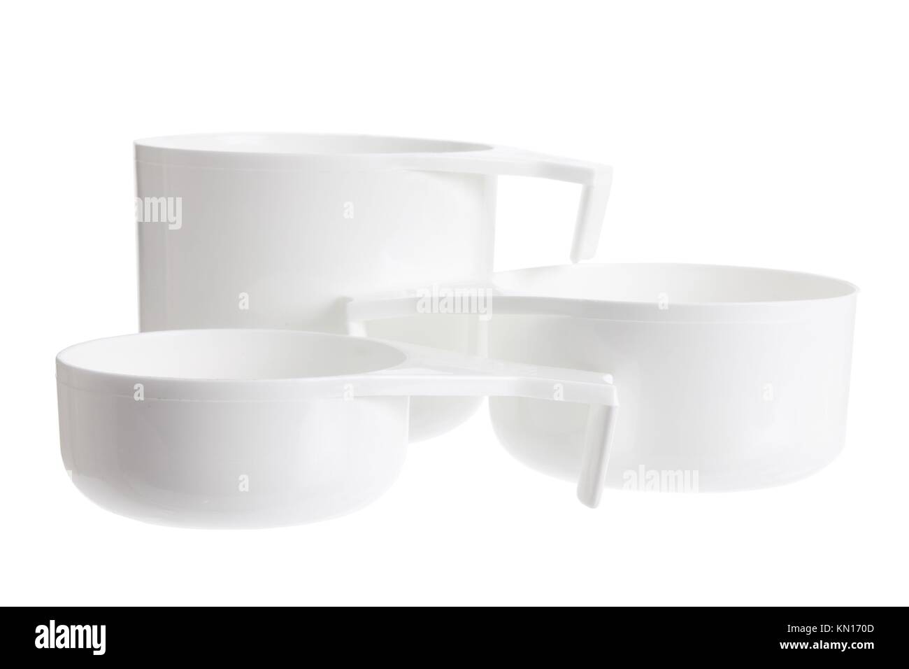 Measuring Cups on White Background Stock Photo - Alamy