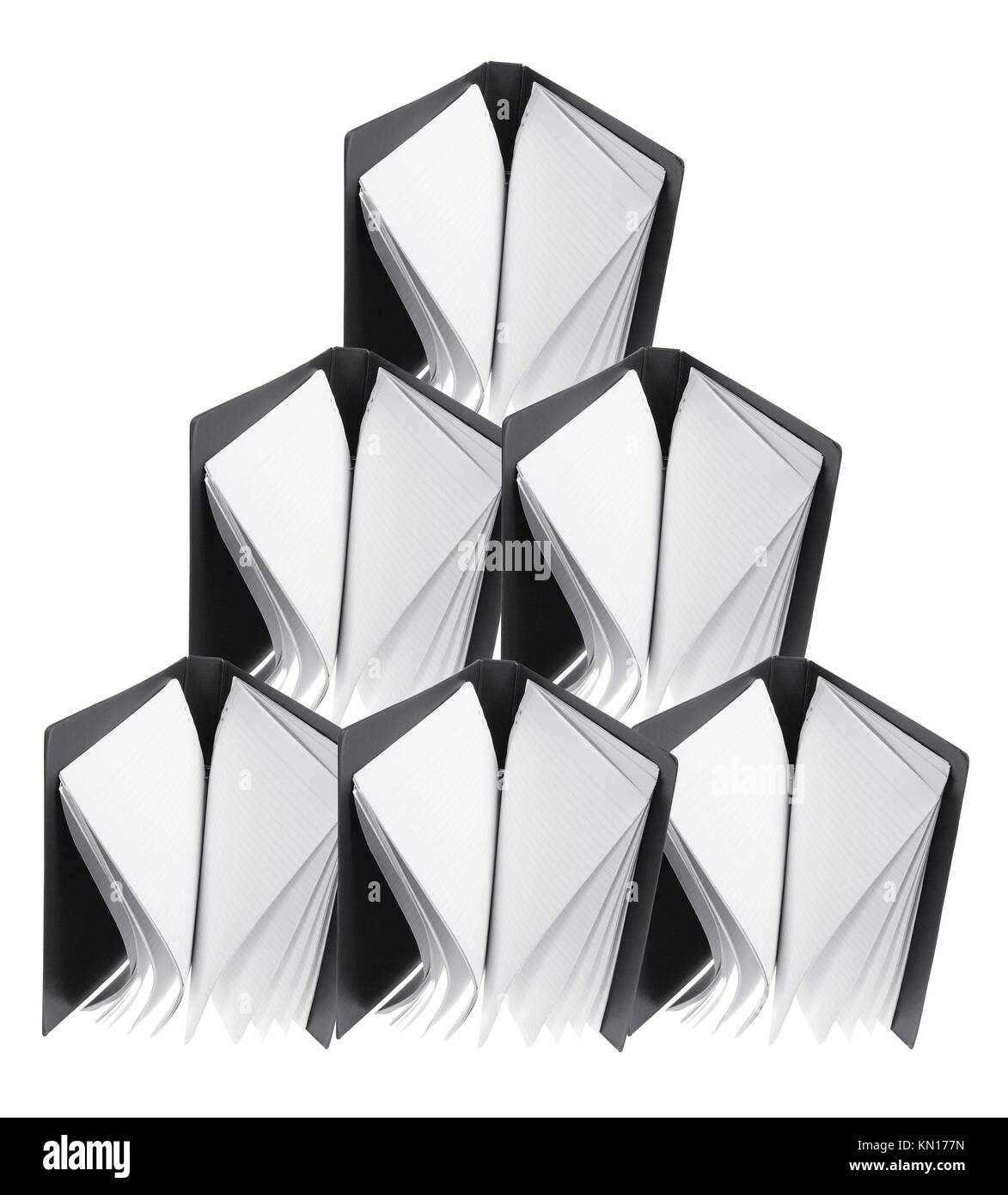 Stack of Binder Folders on White Background Stock Photo Alamy