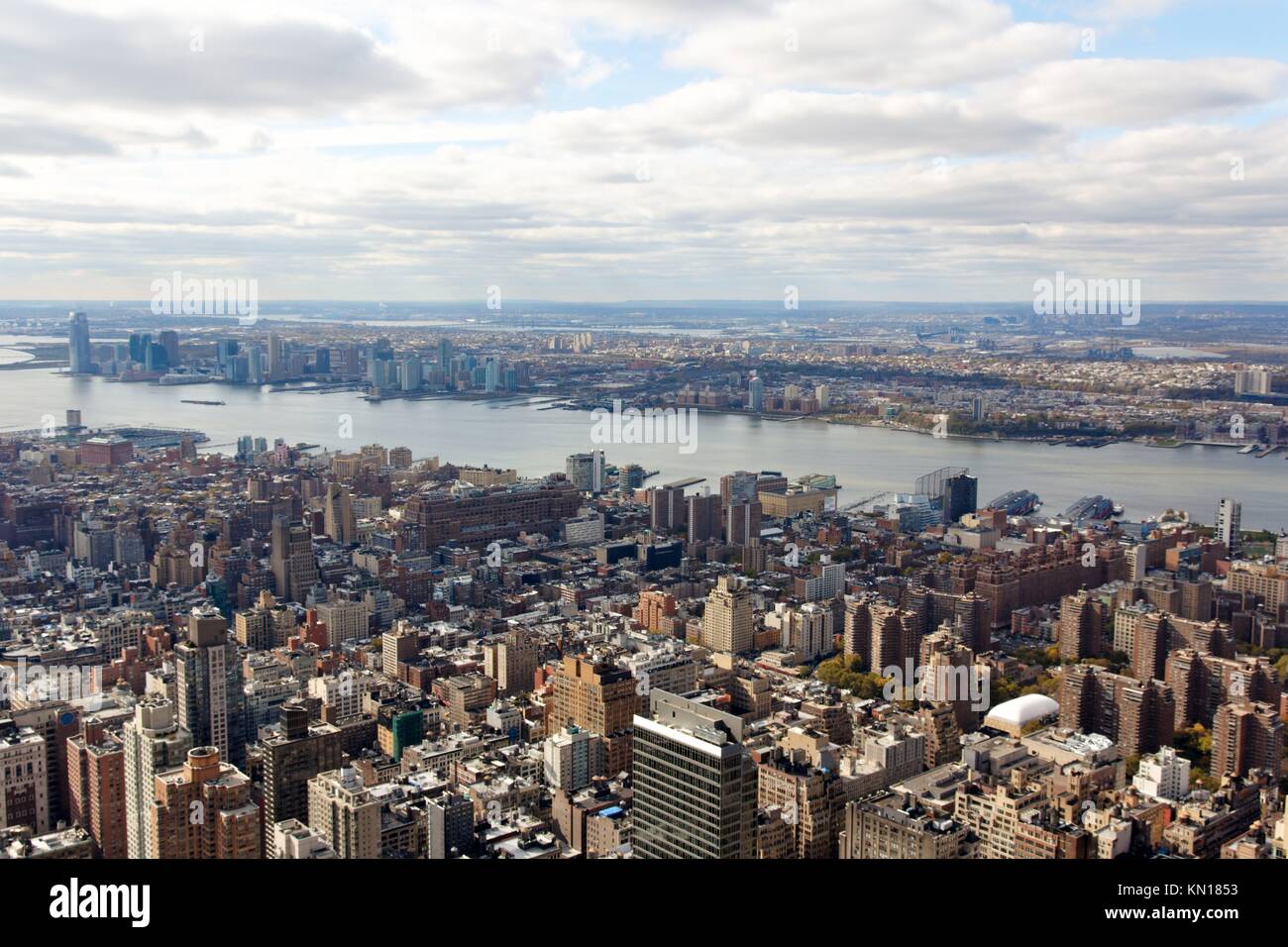 A view towards New Jersey from the Empire State Building in New York