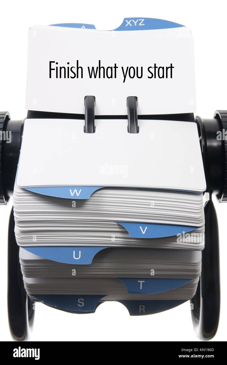 Rotary Card Index with Inspiration Stock Photo Alamy