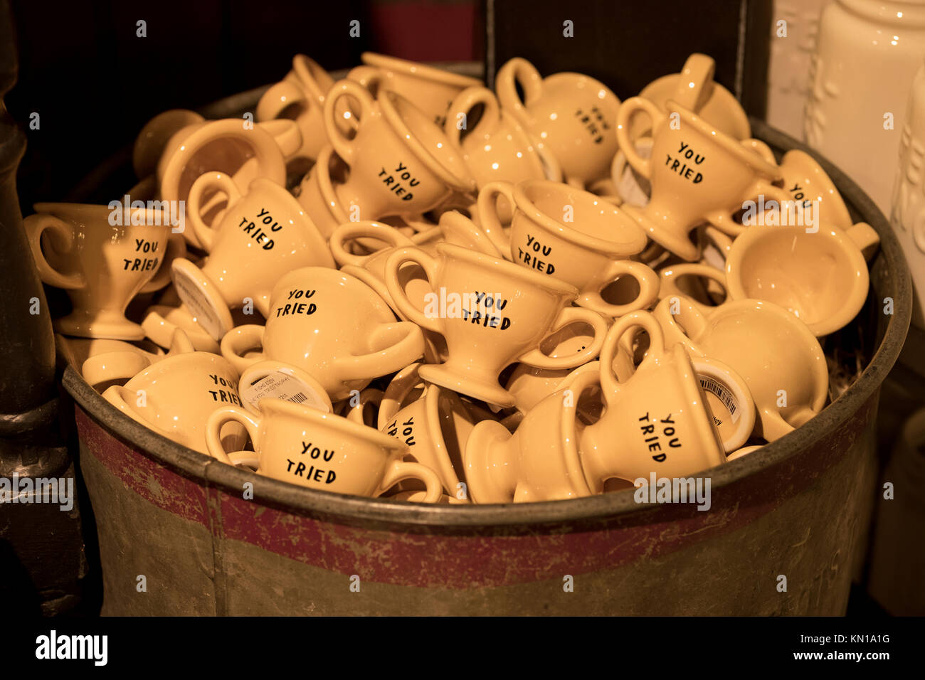 Funny spoon holders for sale at the Fish's Eddy at 889 Broadway in lower  Manhattan, New York City Stock Photo - Alamy