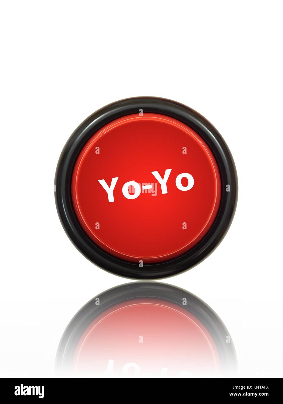 A toy yoyo isolated against a white background Stock Photo Alamy