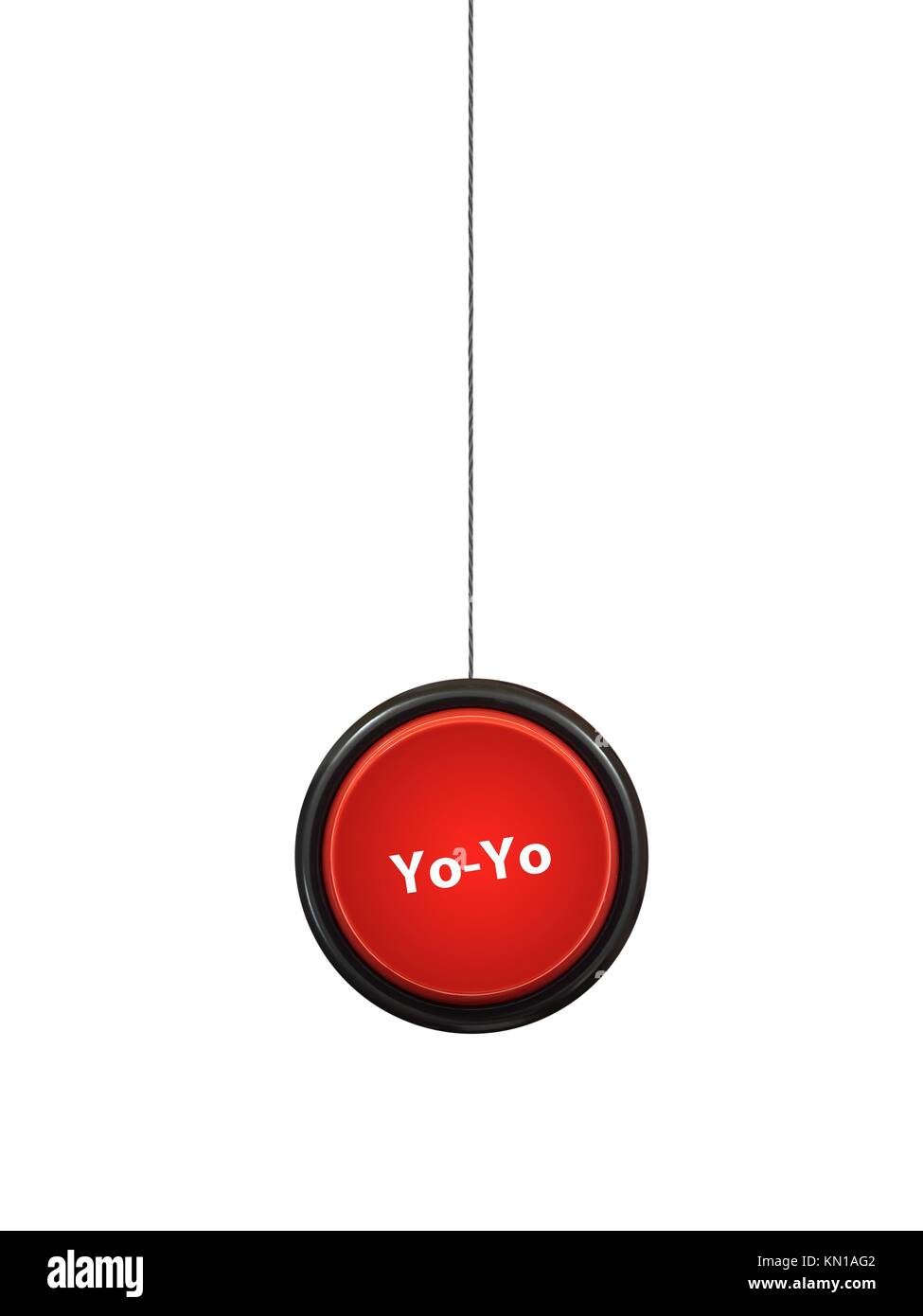 A toy yoyo isolated against a white background Stock Photo Alamy