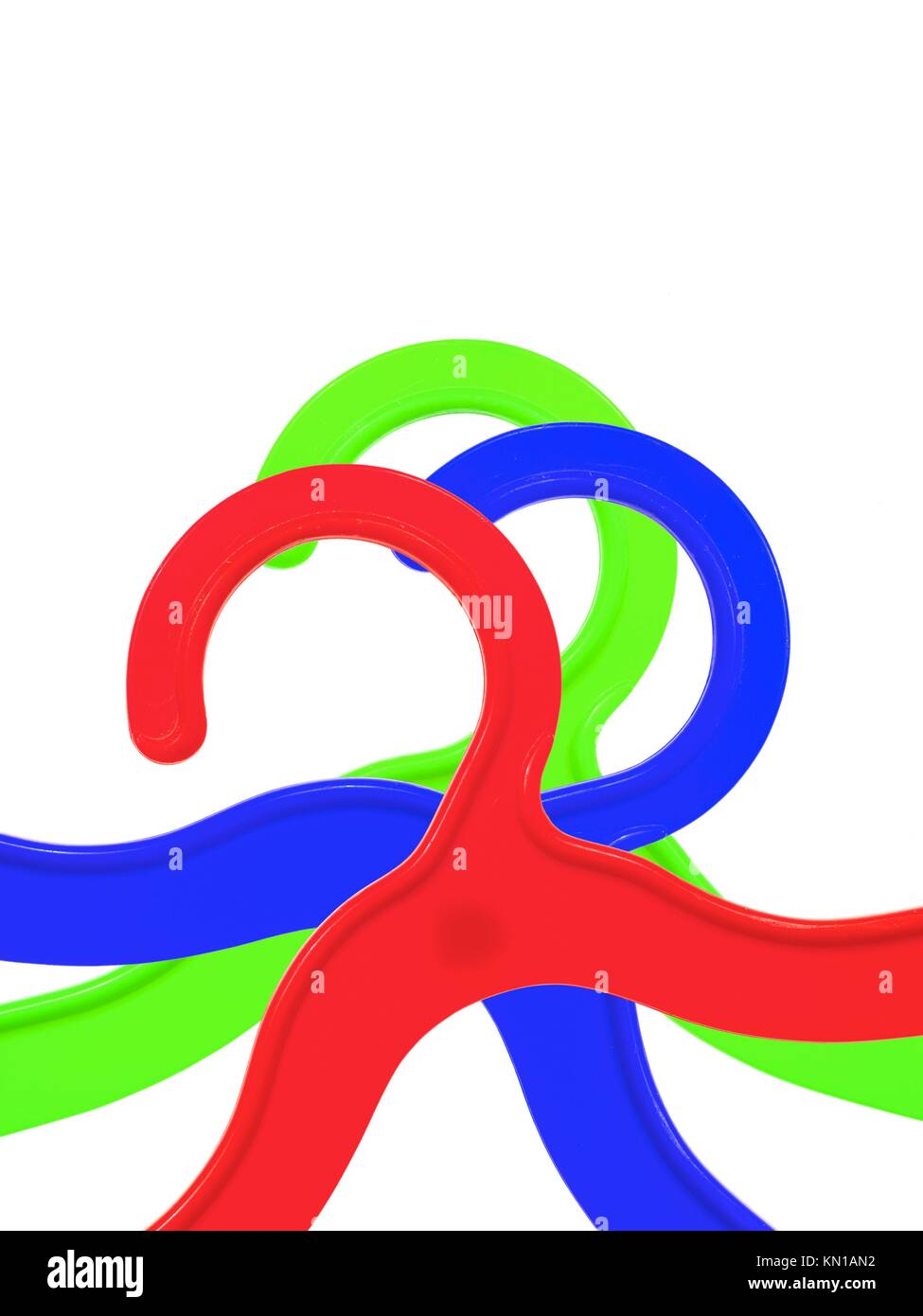 A Coat Hanger Isolated Against A White Background Stock Photo Alamy
