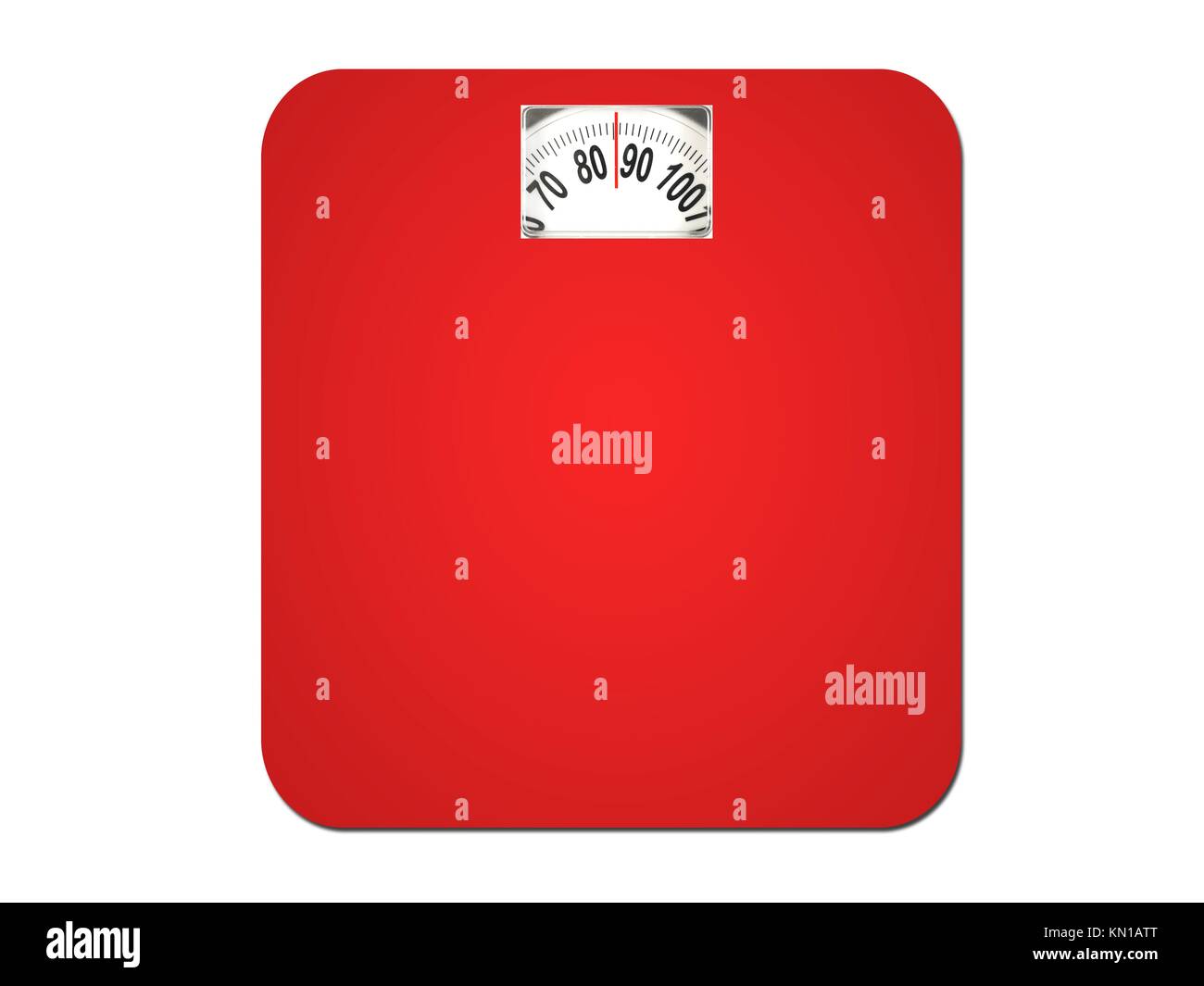 Bathroom scales isolated against a white background Stock Photo Alamy
