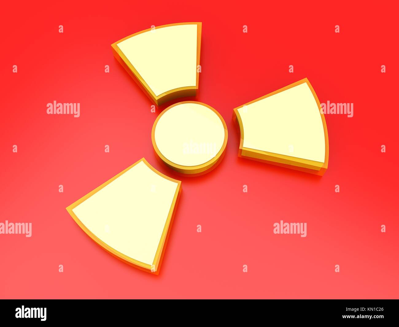 A radioactive warning sign 3D rendered Illustration Stock Photo Alamy