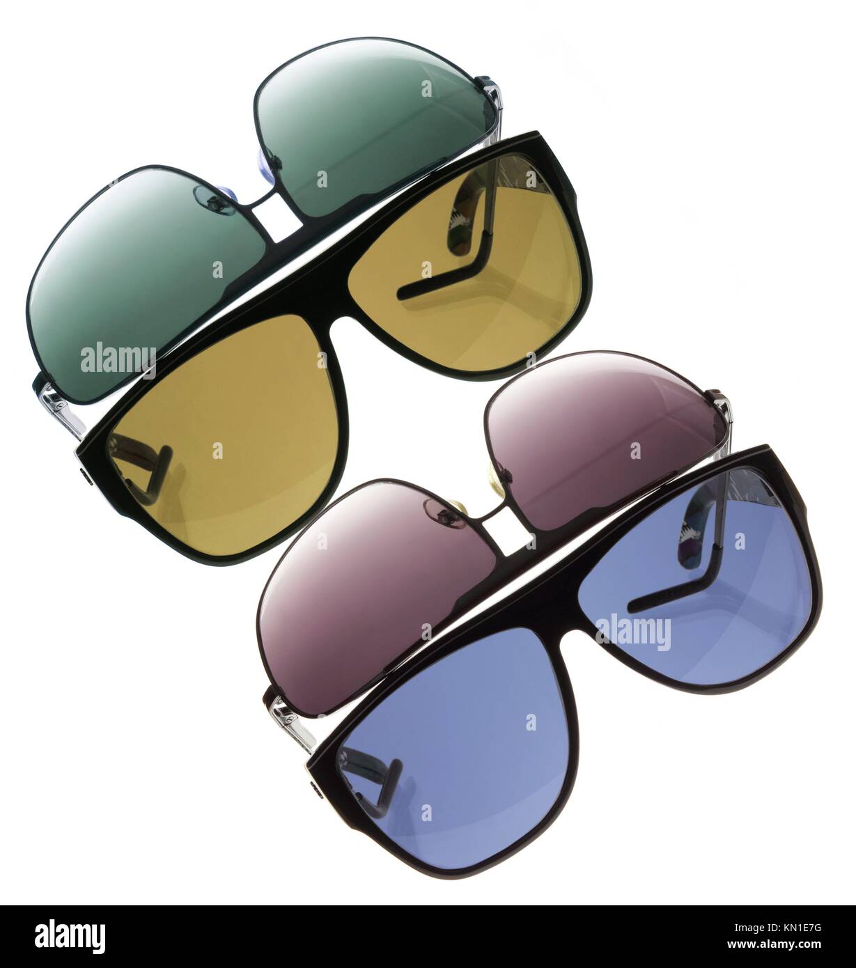 Sunglasses on White Background Stock Photo - Alamy