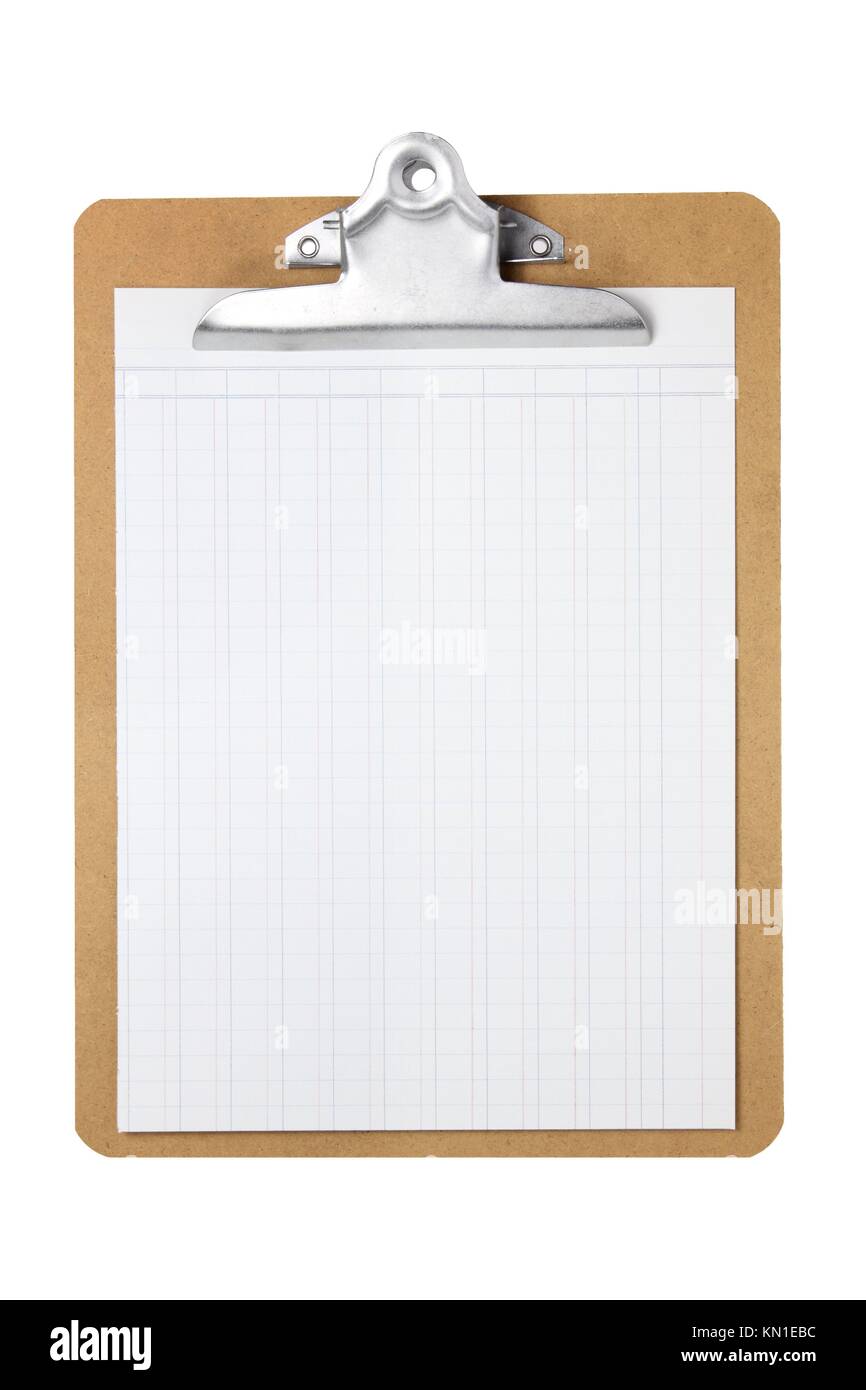 Clipboard on White Background Stock Photo - Alamy