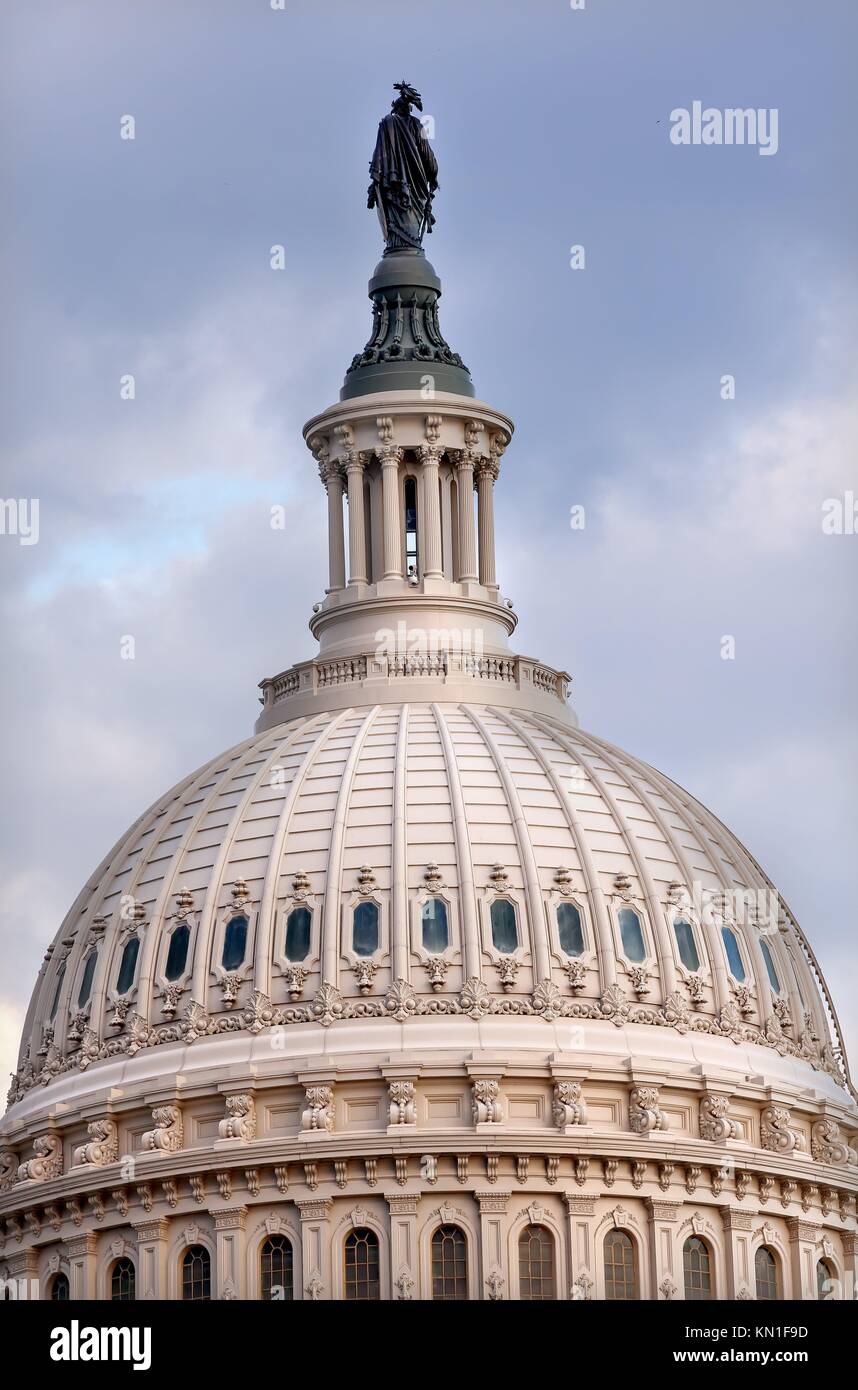 US Capitol Dome Congress Freedom Statue Washington DC Stock Photo Alamy