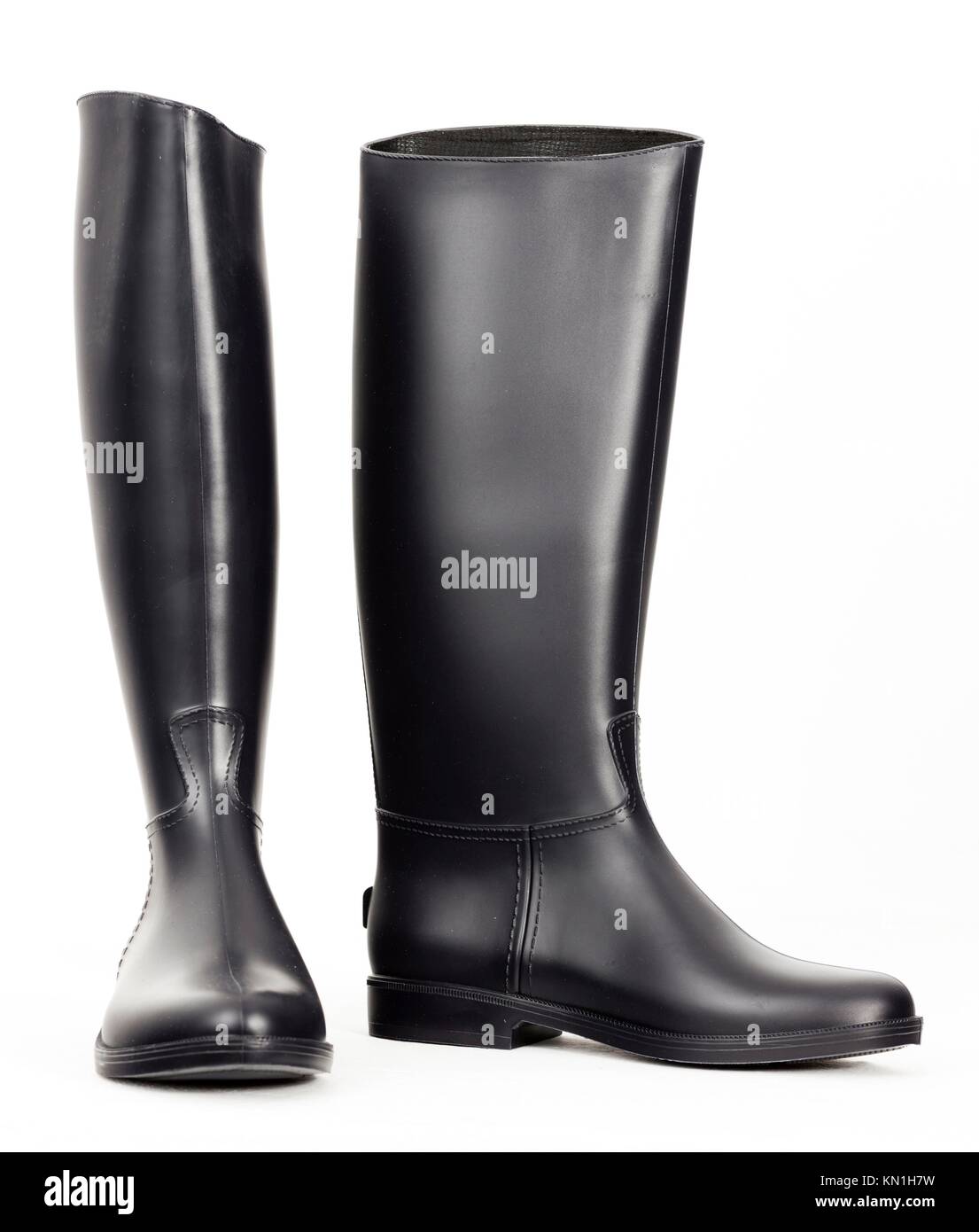 black rubber boots Stock Photo - Alamy