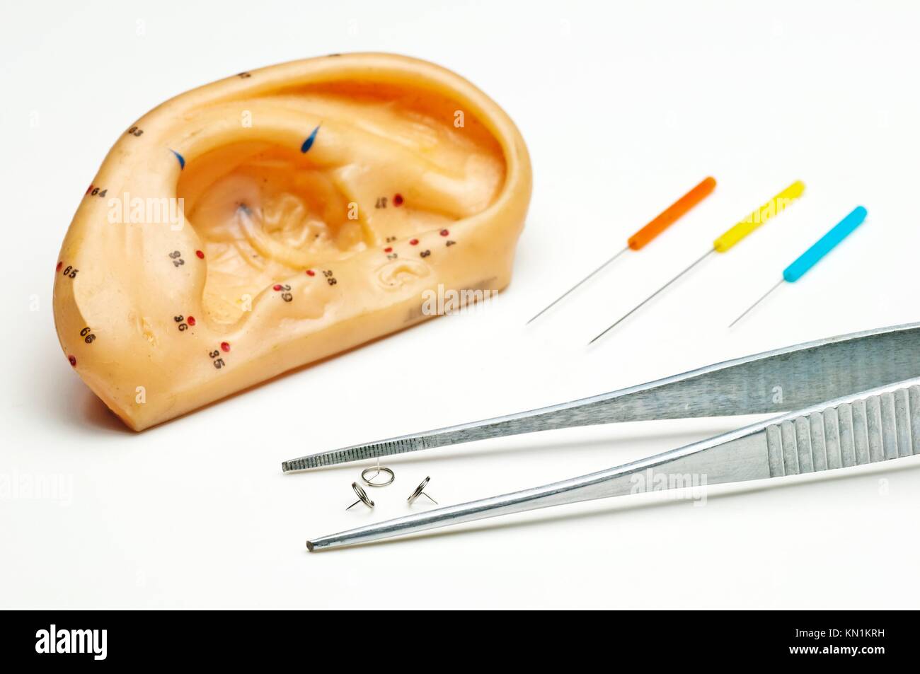 acupuncture needles for ear Stock Photo Alamy