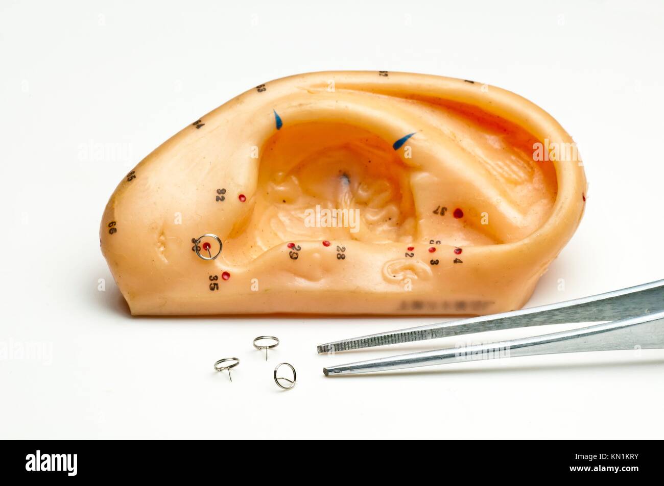 acupuncture needles for ear Stock Photo Alamy