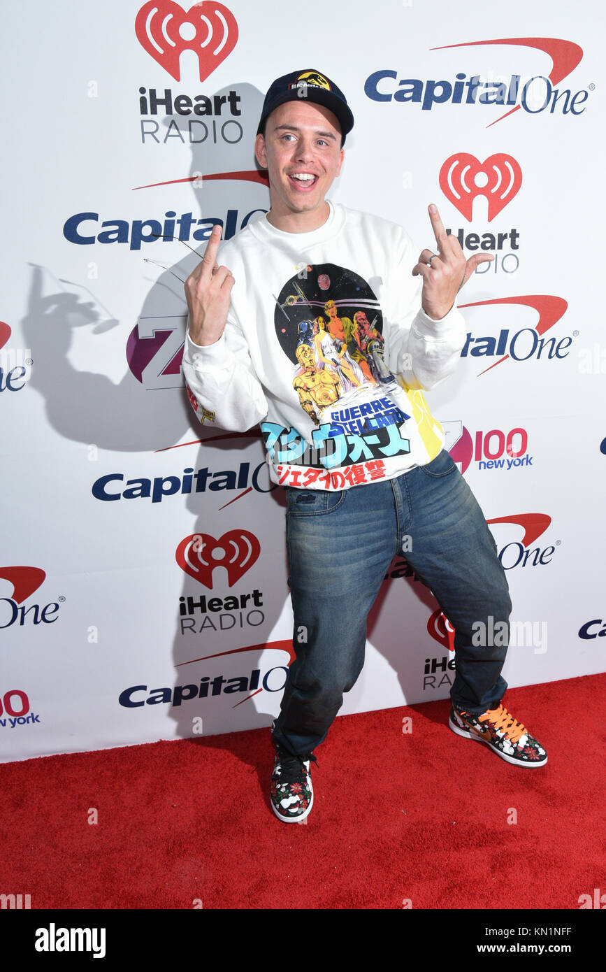 Logic attends the Z100's Jingle Ball 2017 press room on December 8, 2017 in New York City. Stock Photo