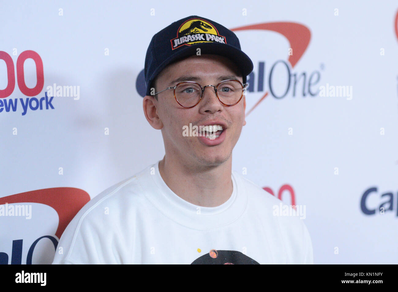 Logic attends the Z100's Jingle Ball 2017 press room on December 8, 2017 in New York City. Stock Photo