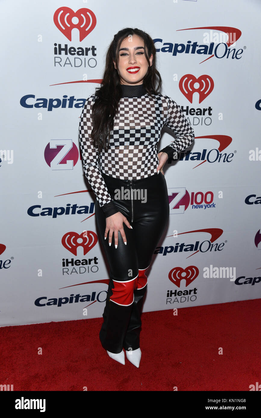 Lauren Jauregui attends the Z100's Jingle Ball 2017 press room on